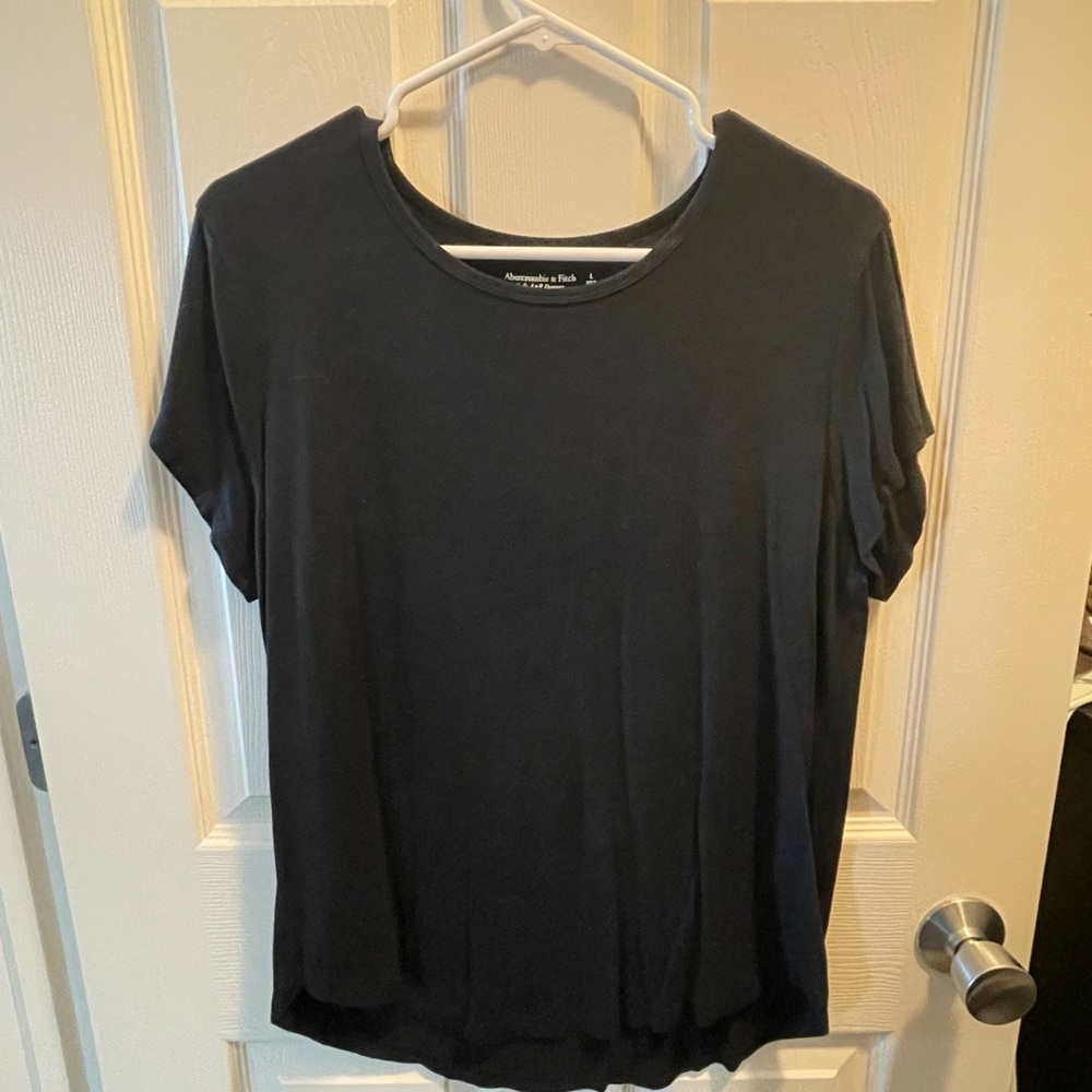 Abercrombie Soft Drapey Black Tee